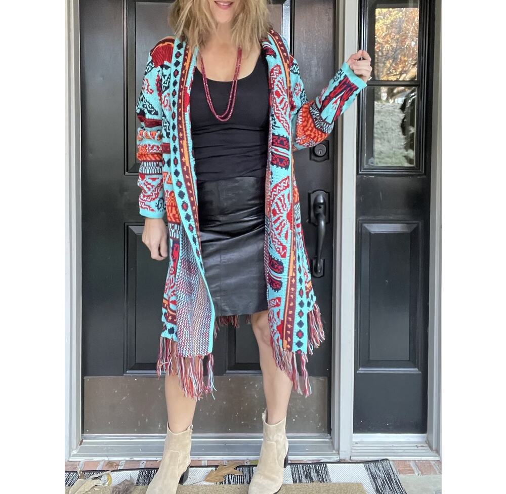 Tribal Boho Sweater Jacket